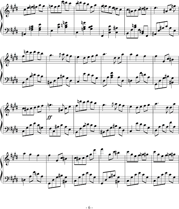 #c小调圆舞曲简谱