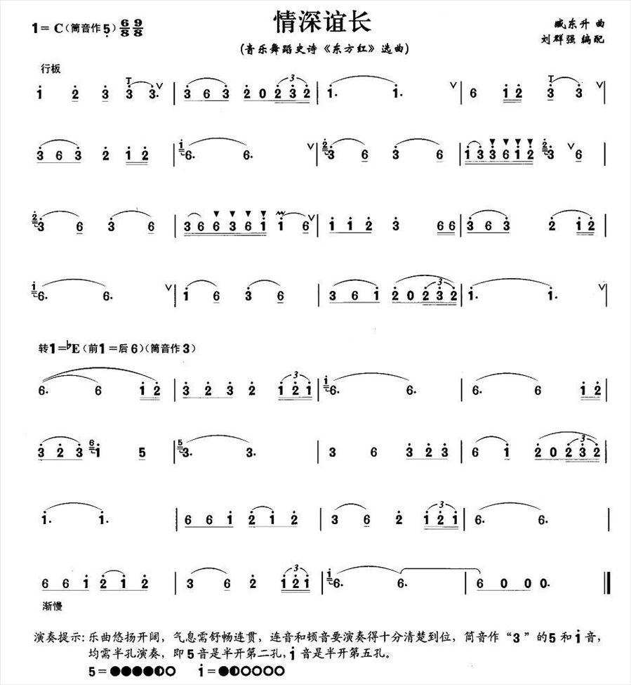 情深谊长简谱