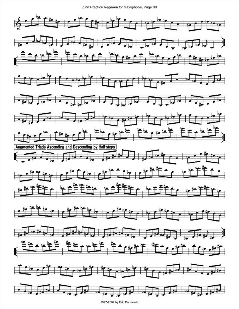 ZinnRegimenSax2009练习曲简谱