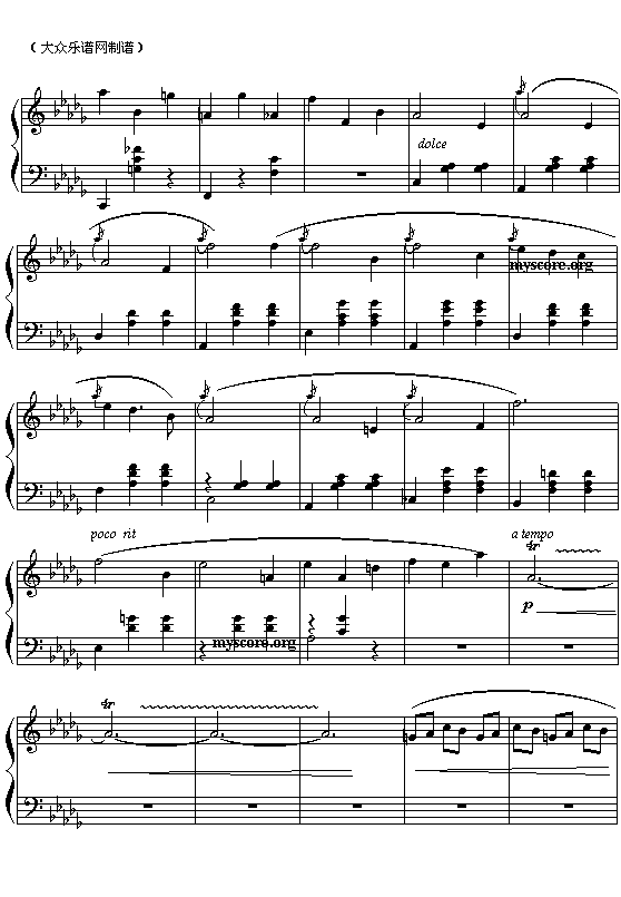 小狗圆舞曲简谱