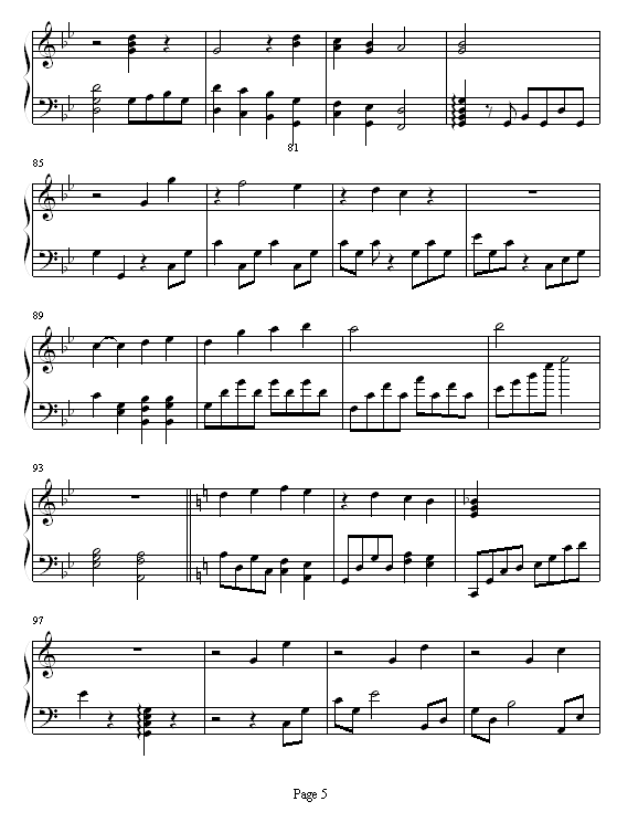 你是我的天使简谱