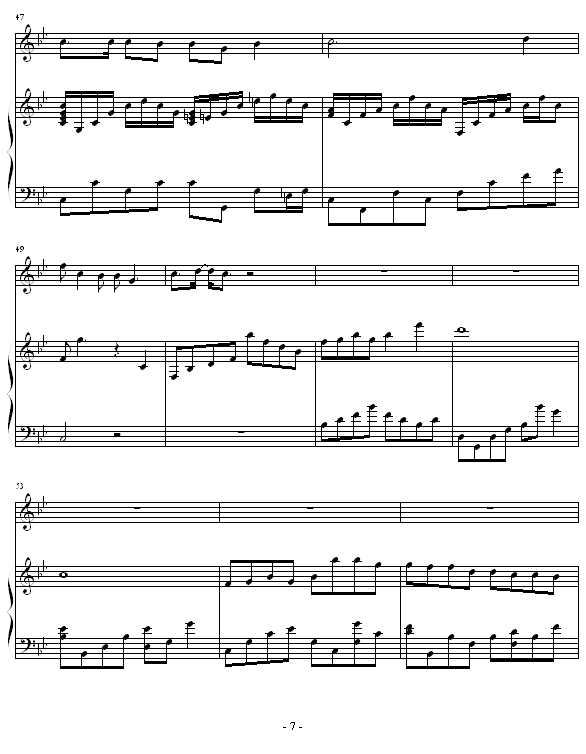 历史的天空简谱