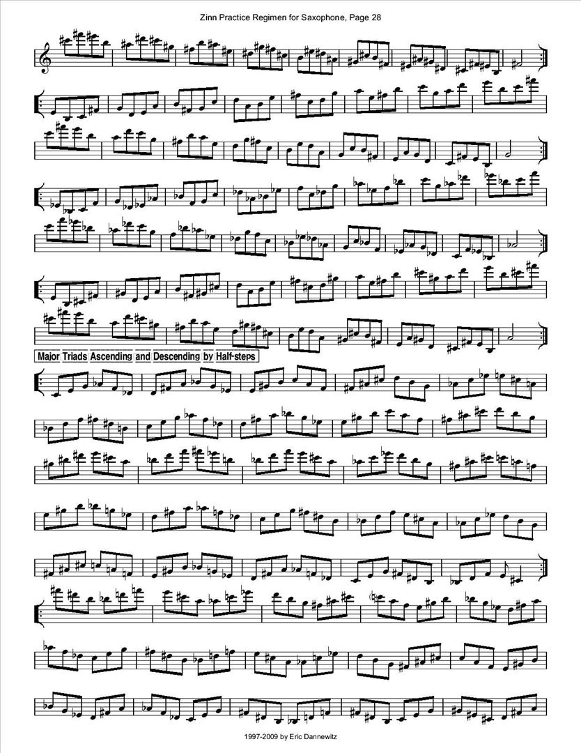 ZinnRegimenSax2009练习曲简谱