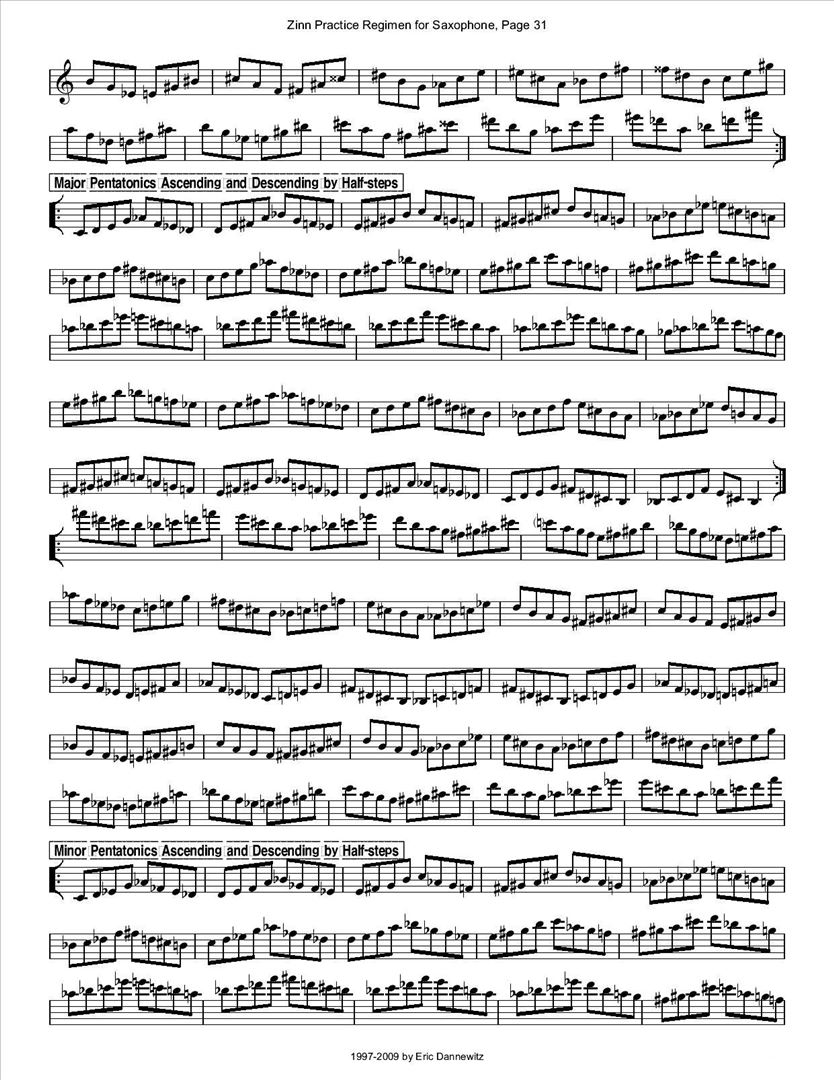 ZinnRegimenSax2009练习曲简谱