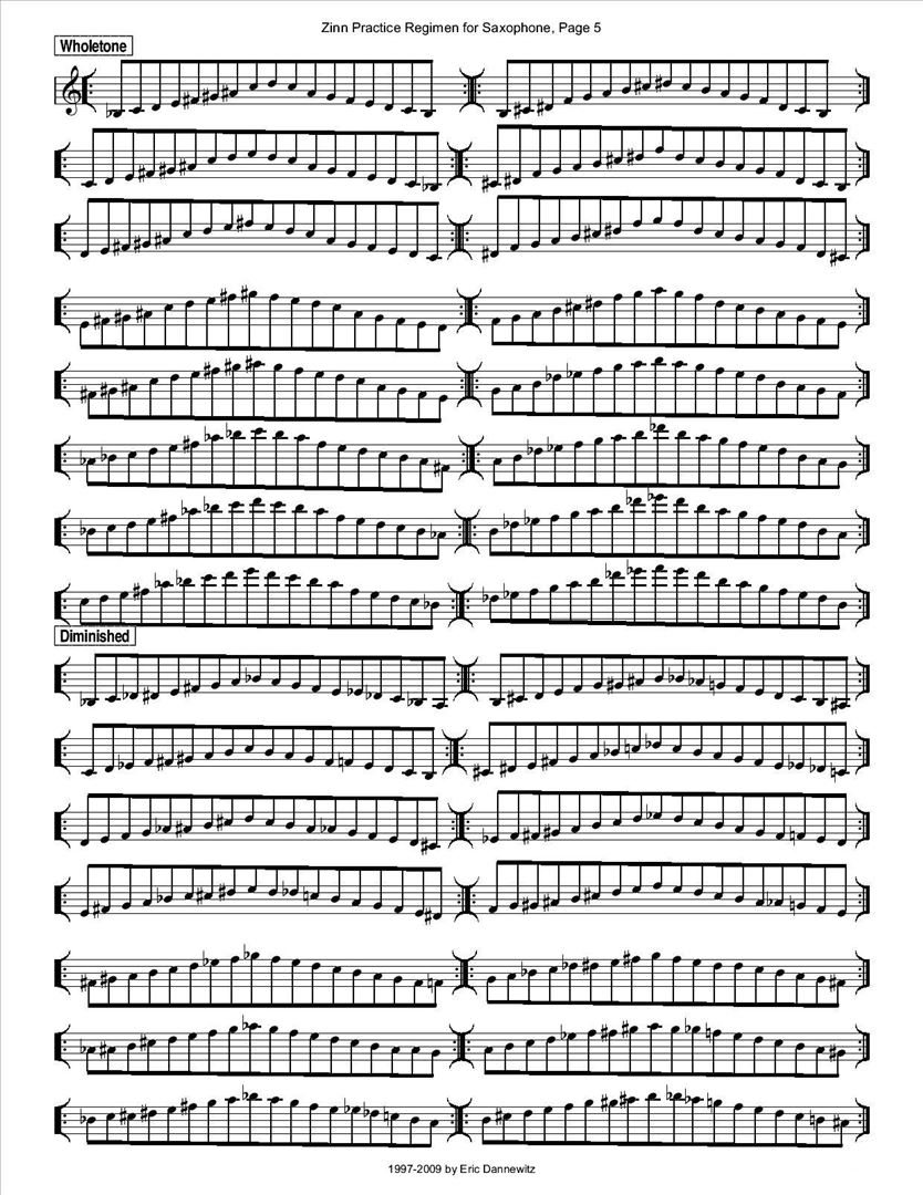 ZinnRegimenSax2009练习曲简谱
