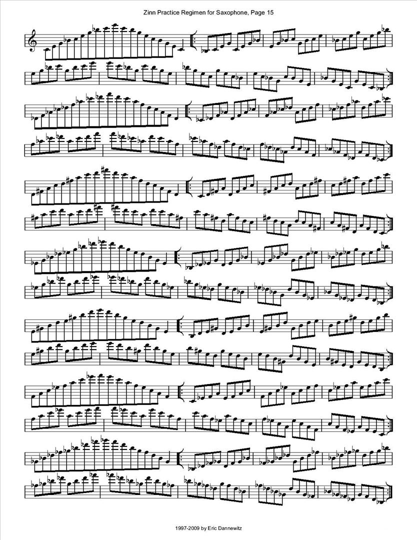 ZinnRegimenSax2009练习曲简谱