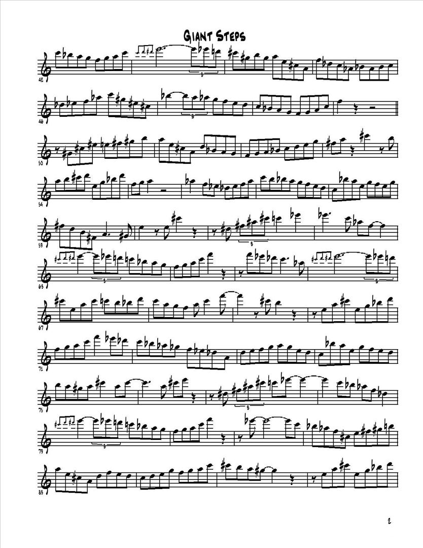 GiantSteps简谱