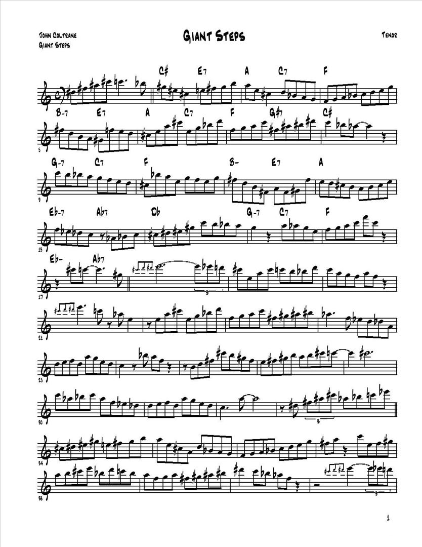 GiantSteps简谱
