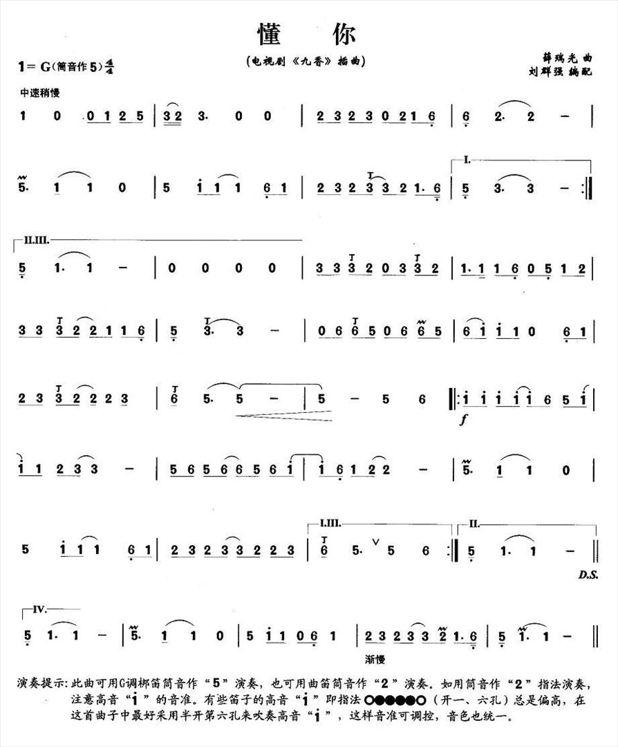 懂你简谱