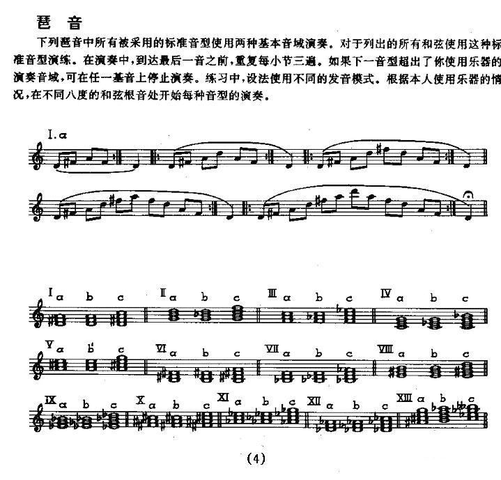 中音萨克管的日常练习简谱