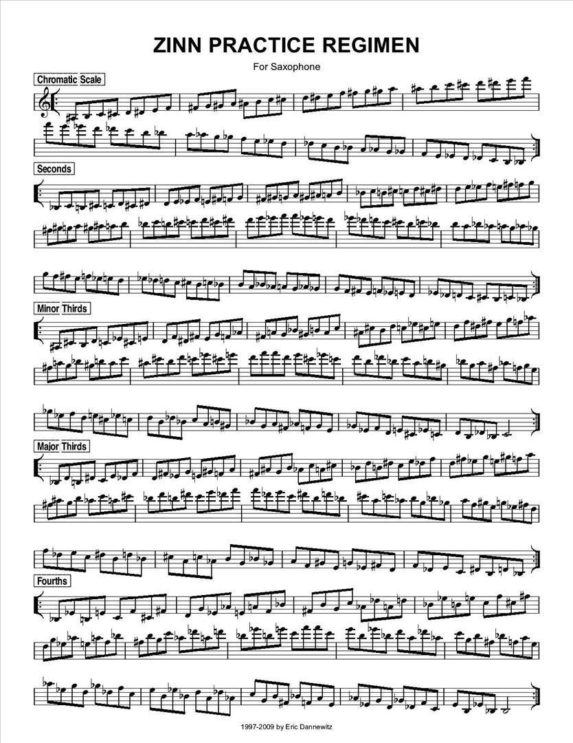 ZinnRegimenSax2009练习曲简谱