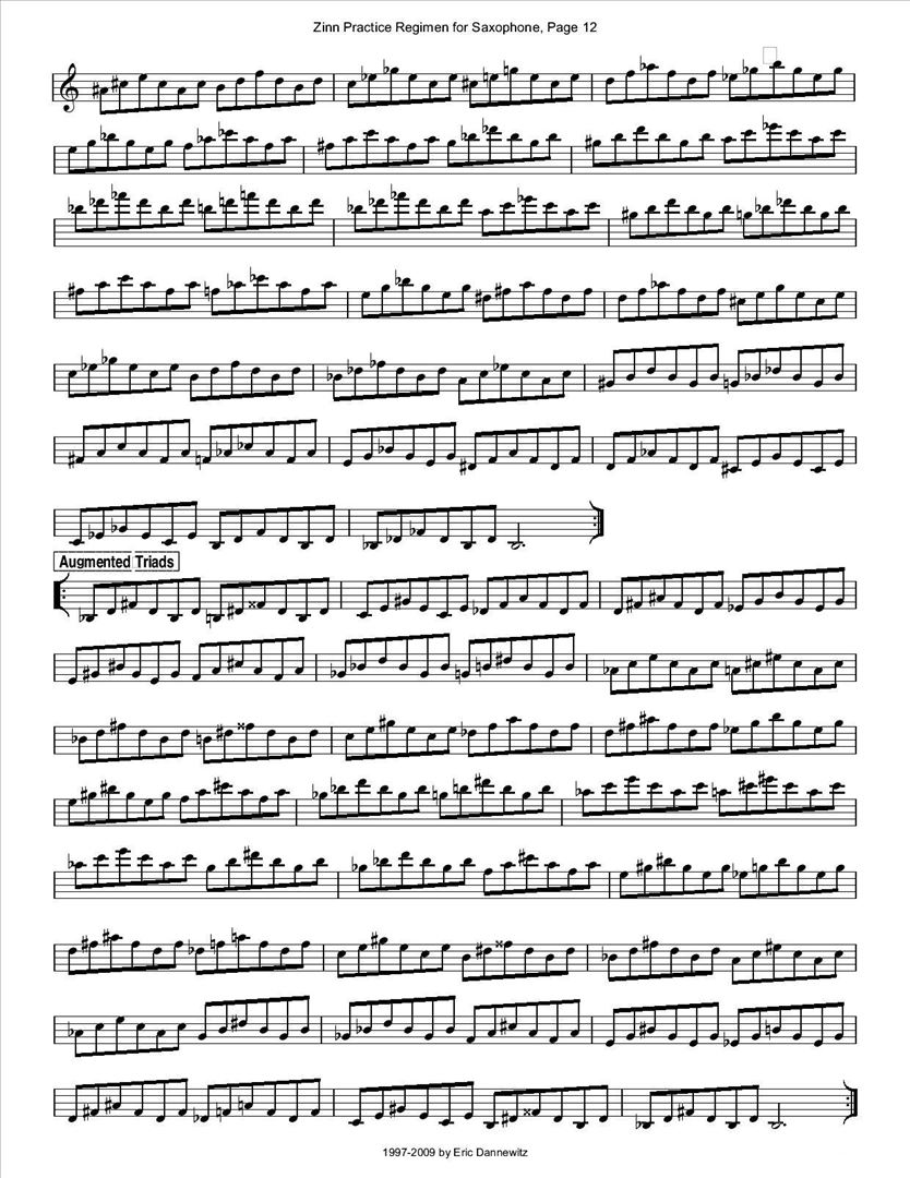 ZinnRegimenSax2009练习曲简谱