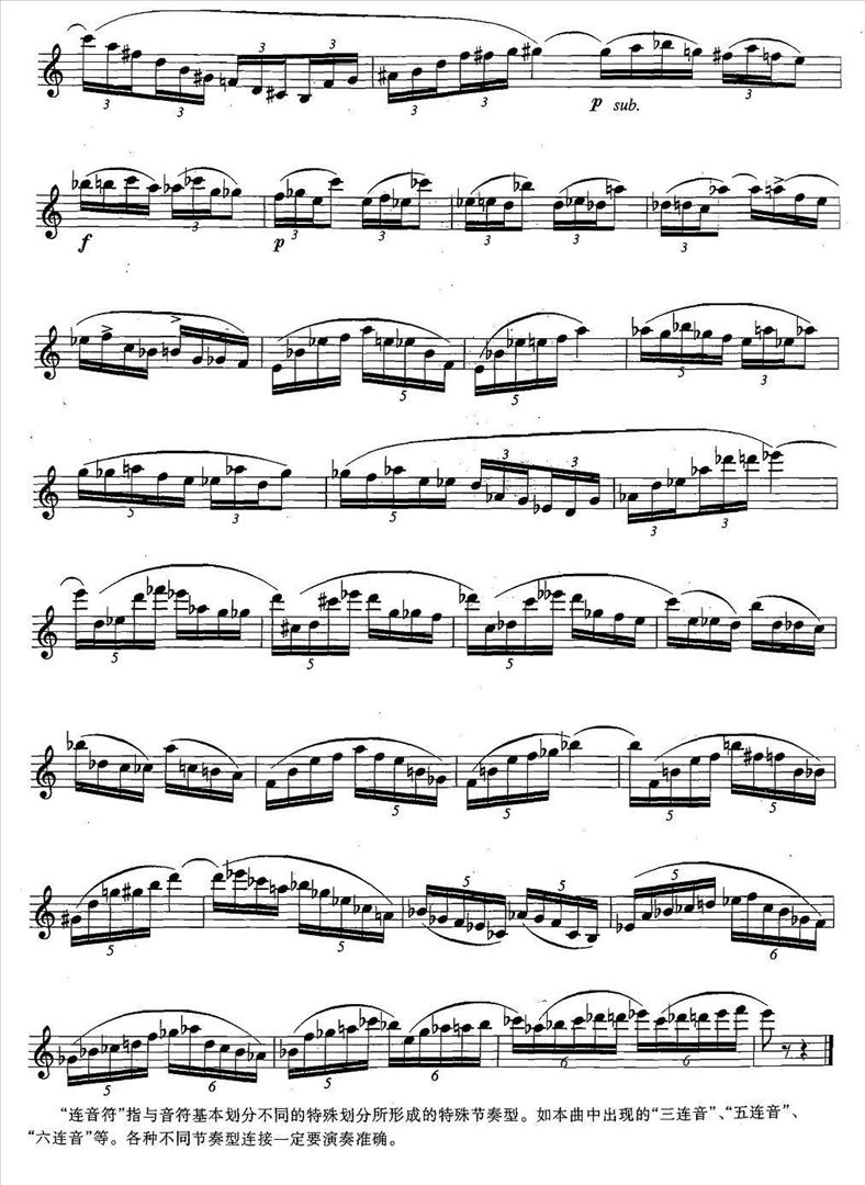 萨克斯练习曲合集连音符练习简谱