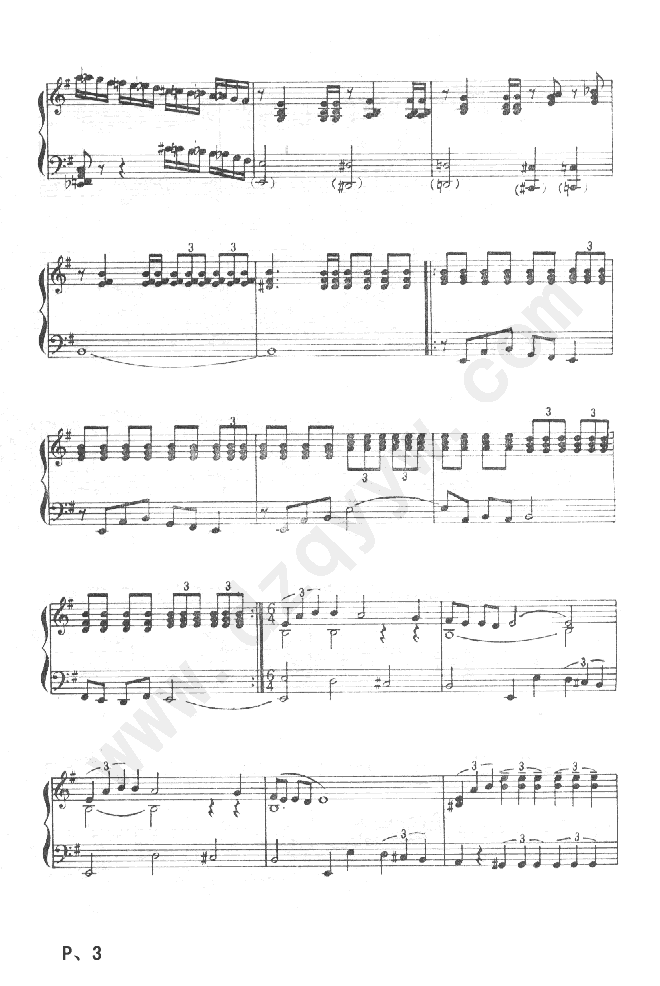 白毛女随想曲简谱