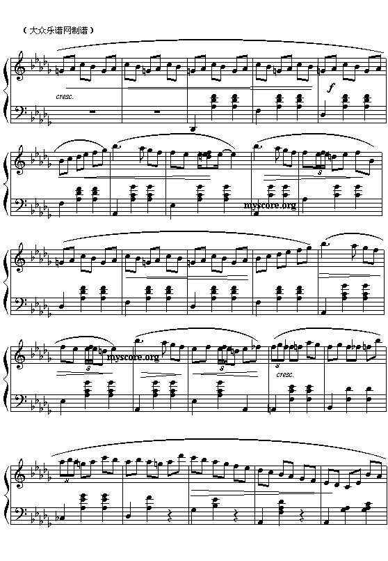 小狗圆舞曲简谱