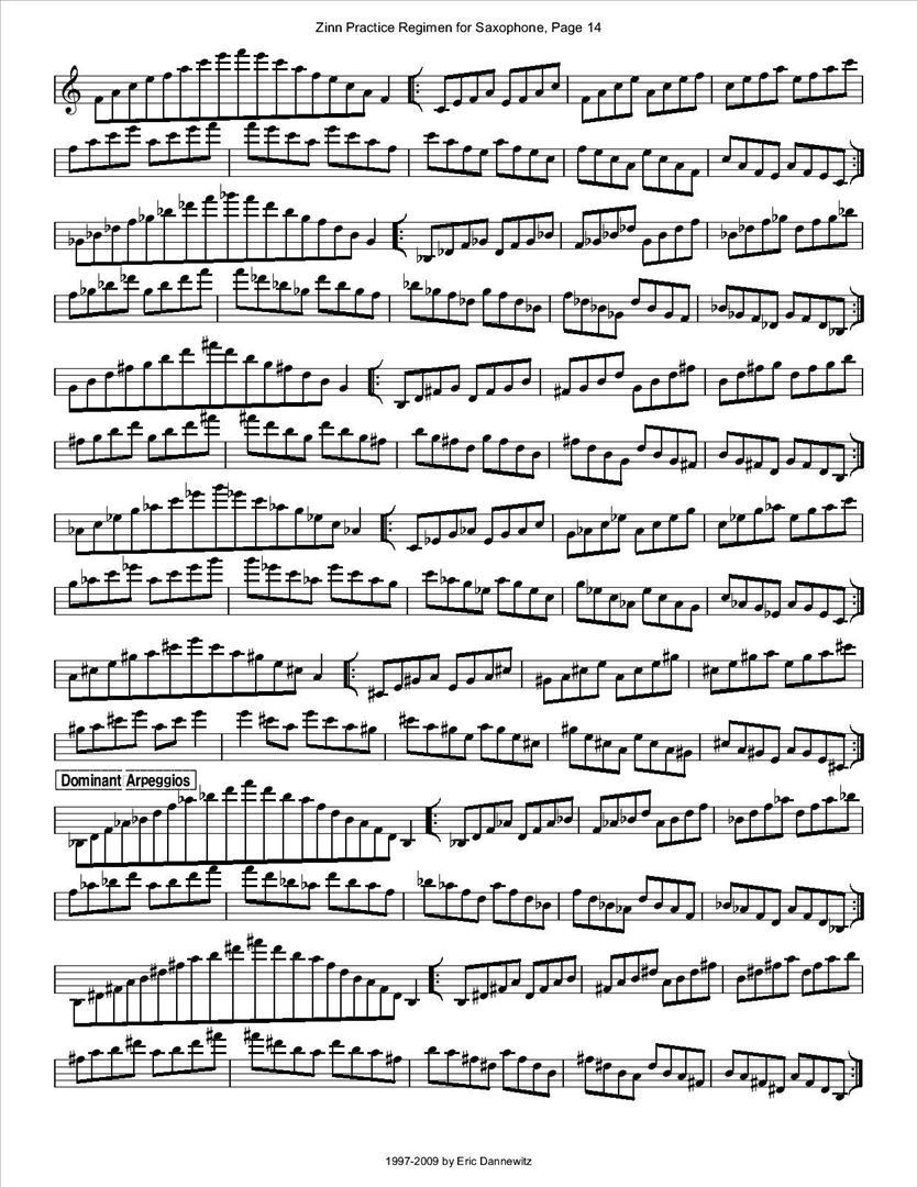 ZinnRegimenSax2009练习曲简谱