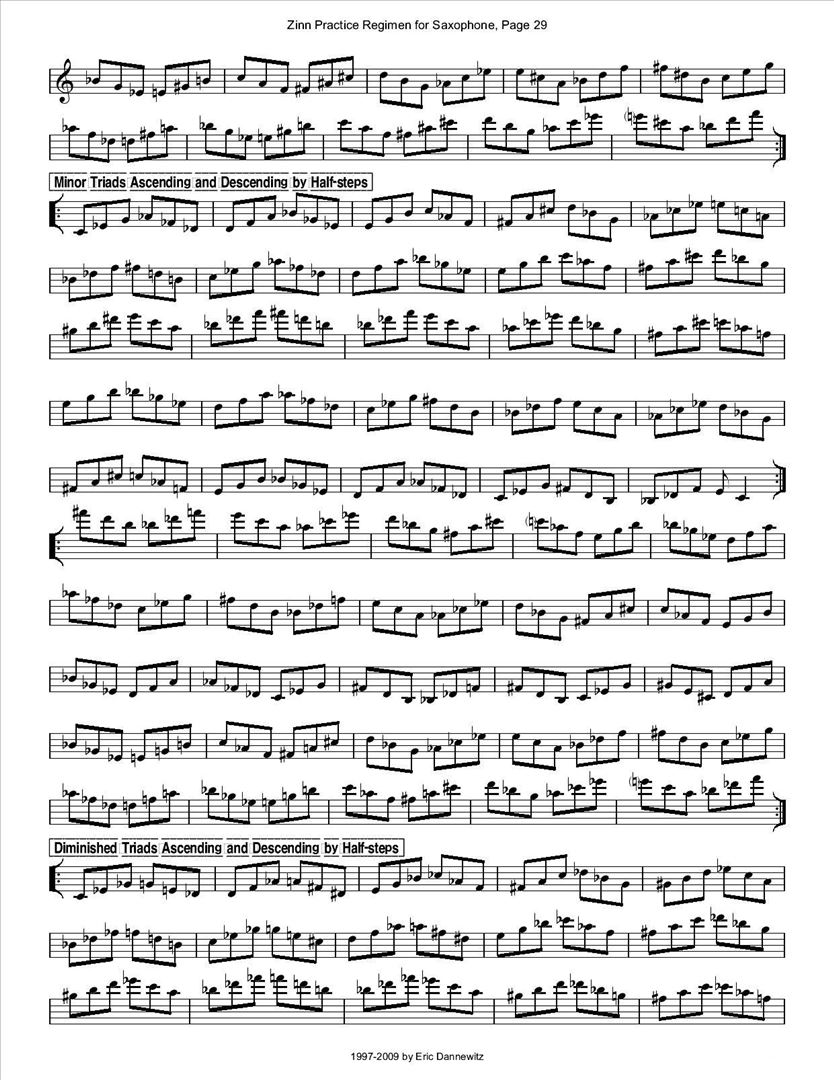 ZinnRegimenSax2009练习曲简谱