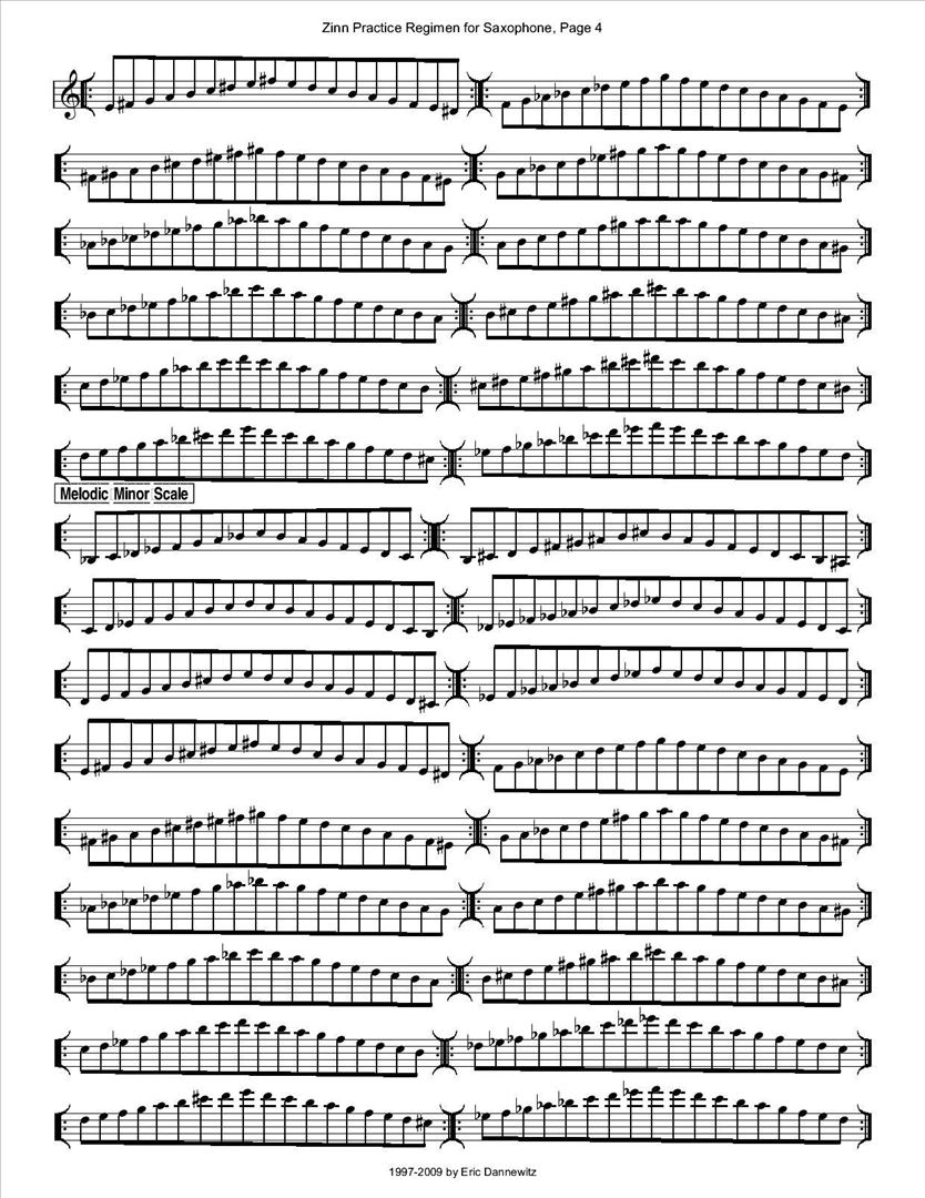 ZinnRegimenSax2009练习曲简谱