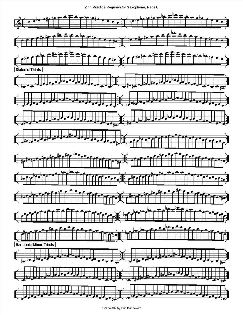ZinnRegimenSax2009练习曲简谱