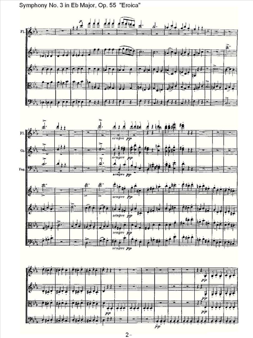 英雄交响曲简谱