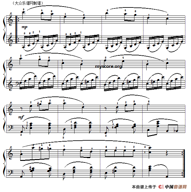 红梅花儿开简谱