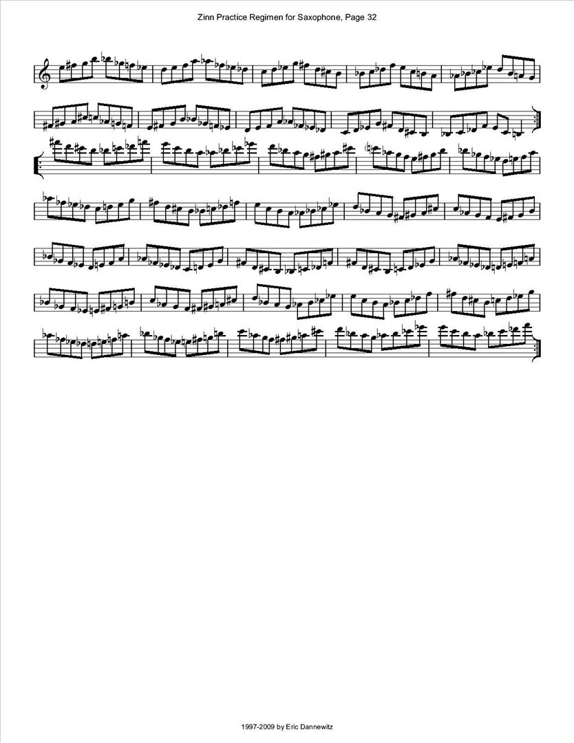 ZinnRegimenSax2009练习曲简谱