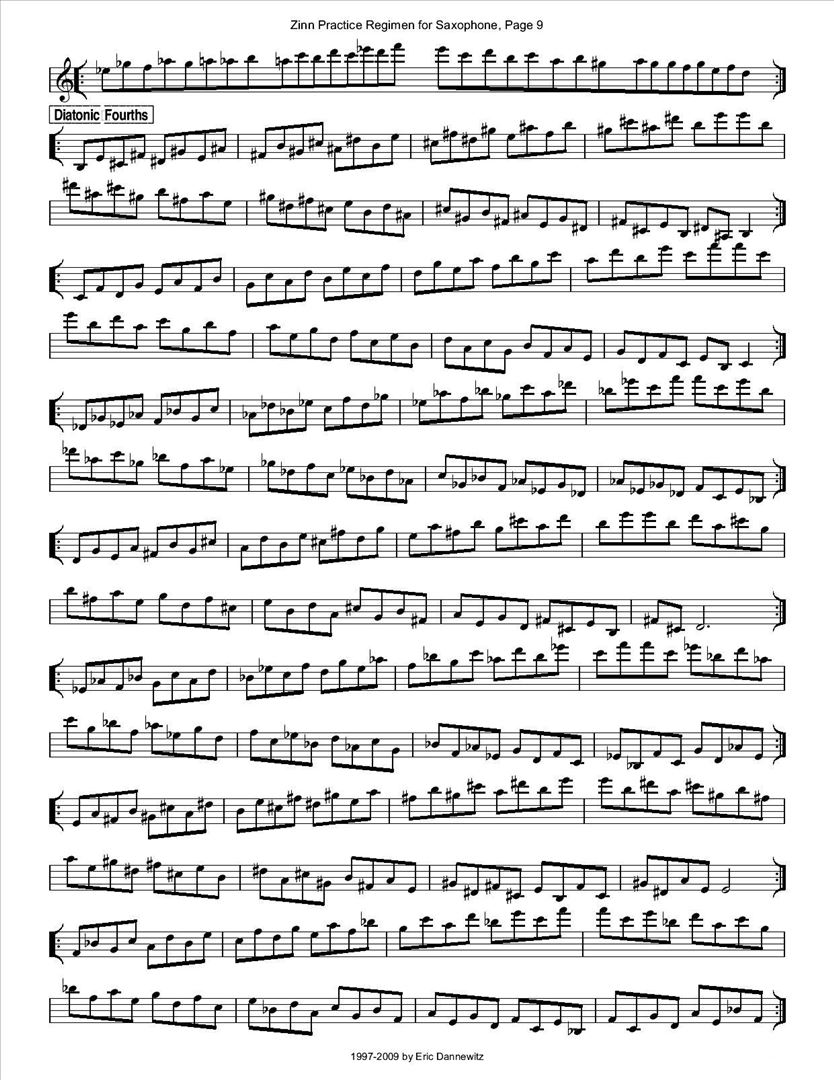 ZinnRegimenSax2009练习曲简谱