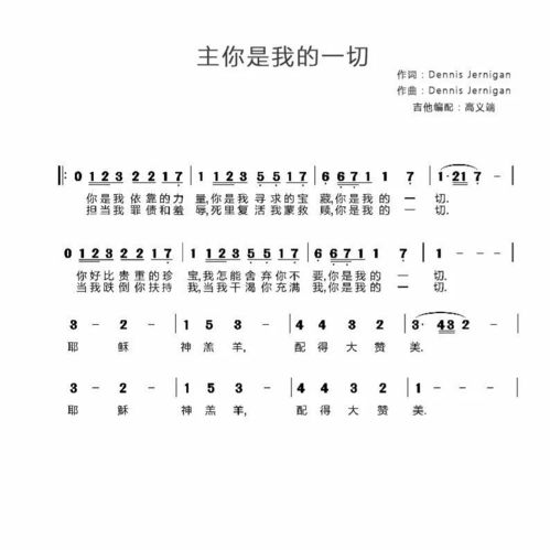 主你是我的力量歌谱歌词,你是我的力量赞美诗歌词