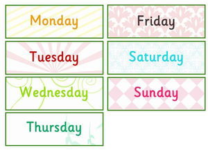 从星期一唱到星期七的歌，歌词有monday到Sunday