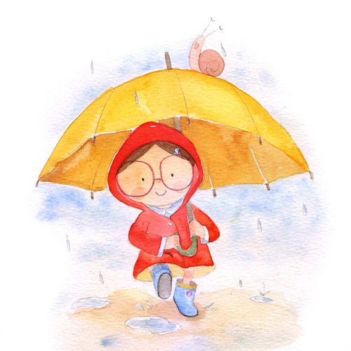 哗啦啦天在下雨哗啦啦云在哭泣,儿歌《下雨了》