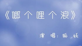 啷个哩个啷浪什么歌，歌词里有啷个哩个啷是什么歌