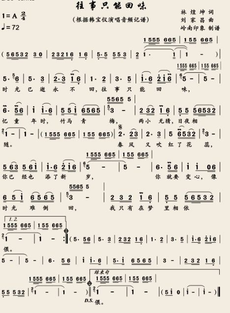 夜已沉默歌曲歌词，烟嗓《往事只能回味》