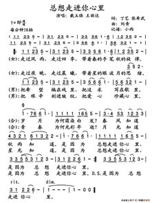 总想走进你心里原唱,毛阿敏走进你心里歌曲