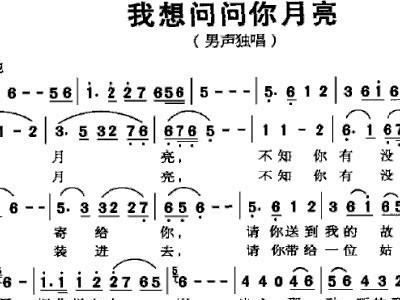我想问问天上的月亮歌词,天上的月亮是否有哀愁歌词
